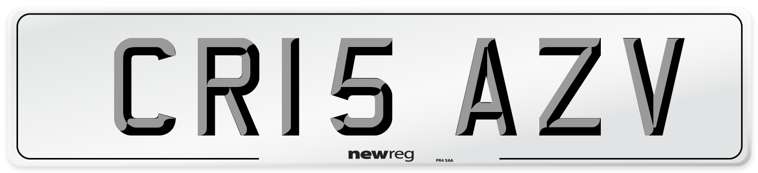 CR15 AZV Number Plate from New Reg